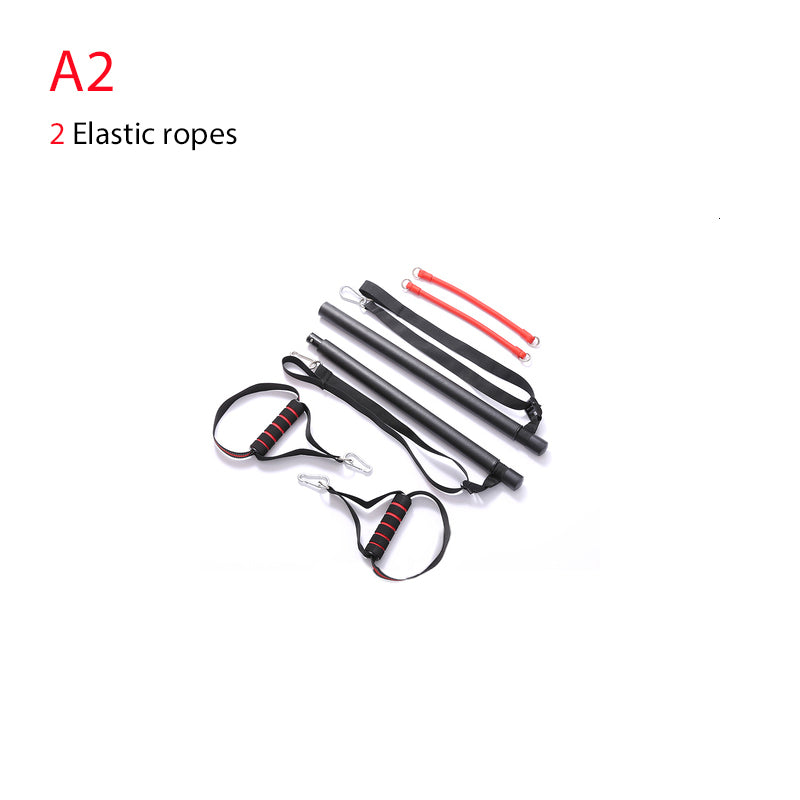 Resistance Bands" Body Workout Trainer Bar with Resistance Bands Rubber Buckles