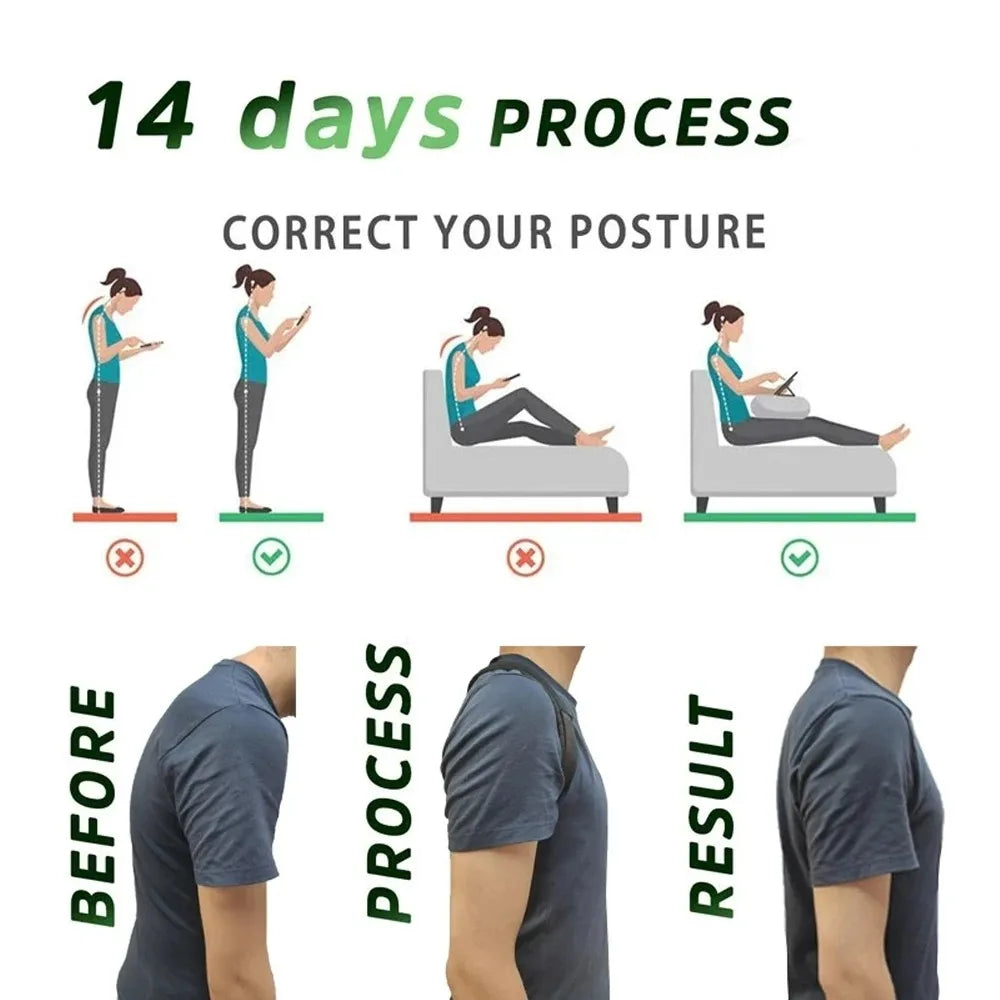 Back Posture Correction Belt Hunchback Corrector Adult Men Women Sitting Posture Correction Belt Shoulder Straight Back Brace