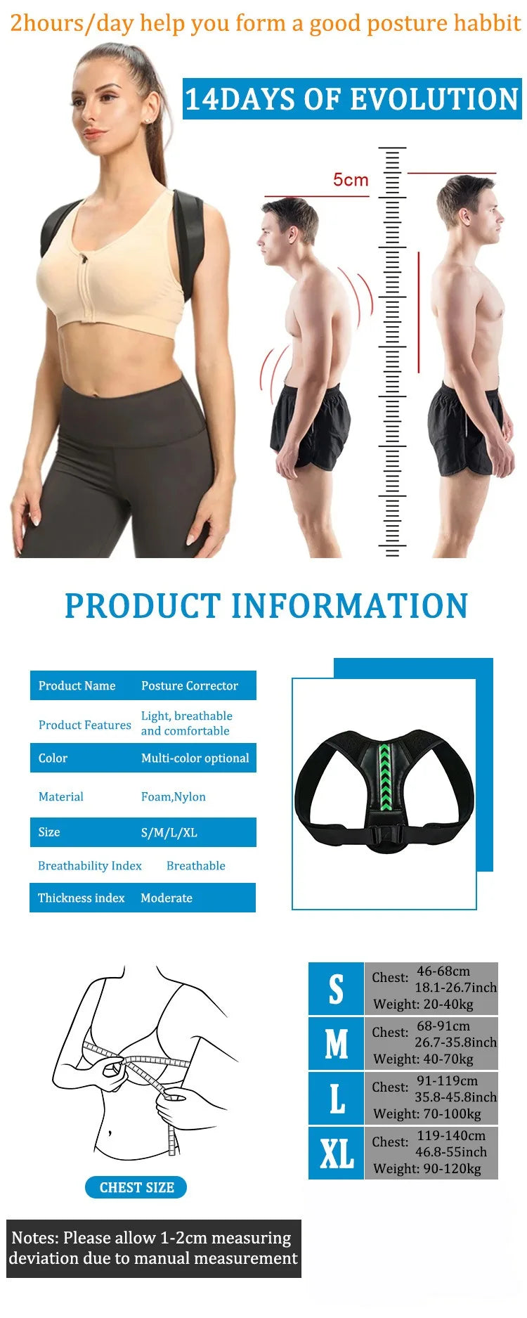 Back Posture Correction Belt Hunchback Corrector Adult Men Women Sitting Posture Correction Belt Shoulder Straight Back Brace
