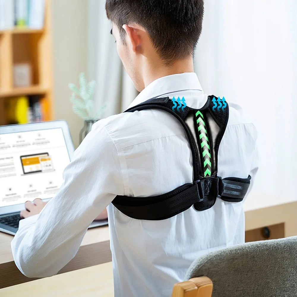 Back Posture Correction Belt Hunchback Corrector Adult Men Women Sitting Posture Correction Belt Shoulder Straight Back Brace